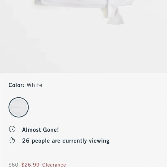 Abercrombie & Fitch White Ruffle Detail Blouse - Picture 2 of 2